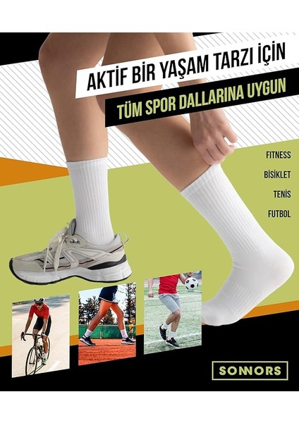Unisex 6 Çift Tenis Çorabı Erkek Tenis Çorabı Kadın Tenis Çorabı Beyaz Tenis Çorabı 38-44 fırsatları