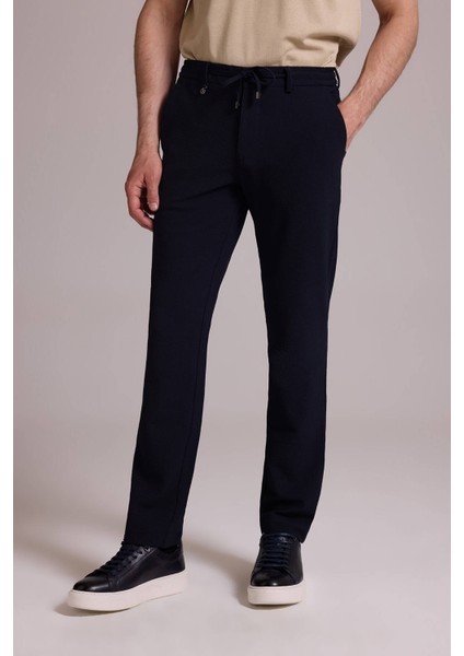 Erkek Lacivert Slim Fit Yan Cepli Jogger Pantolon fırsatları