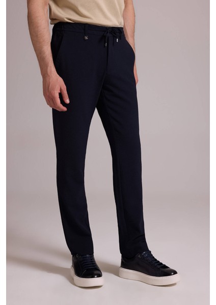 Erkek Lacivert Slim Fit Yan Cepli Jogger Pantolon indirimleri
