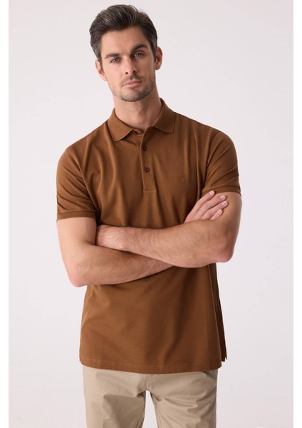 Erkek Kiremit Polo Yaka %100 Pamuk Tişört fiyatları