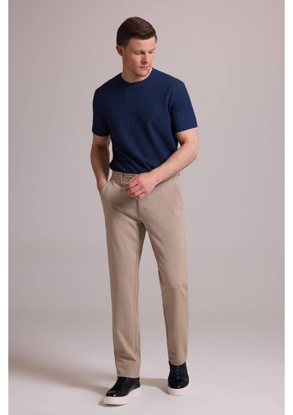 Erkek Bej Slim Fit Yazlık Yan Cepli Jogger Pantolon modelleri