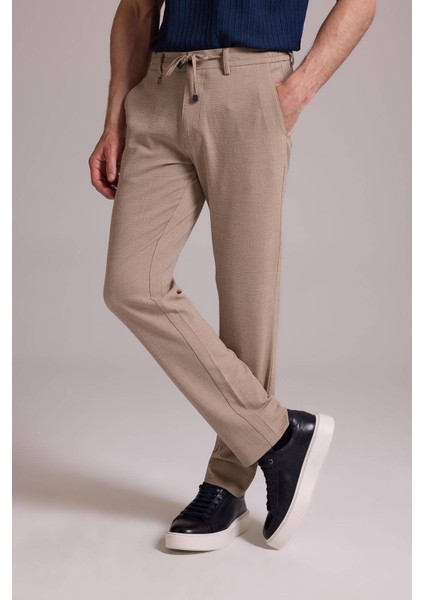Erkek Bej Slim Fit Yazlık Yan Cepli Jogger Pantolon fırsatları