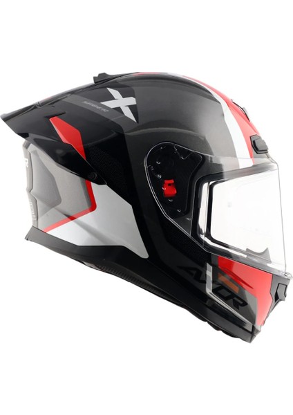 Saber Spark Gri-Kırmızı Kapalı Kask modelleri