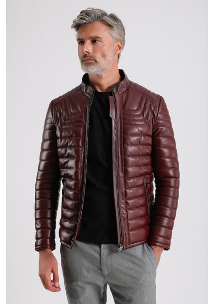 James Erkek Şişme Deri Mont indirimleri