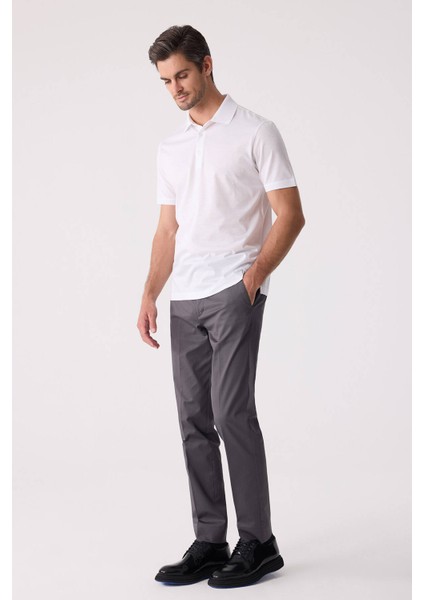 Erkek Beyaz Regular Fit Merserize Polo Yaka Tişört modelleri