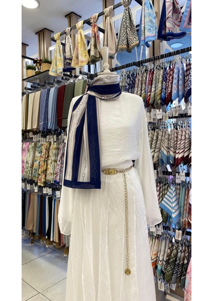 Çizgi Yuvarlak Şal