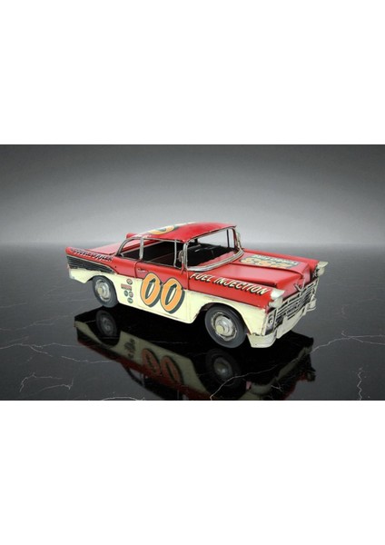 Dekoratif Metal Araba Nostaljik Yarış Tasarımlı Vip