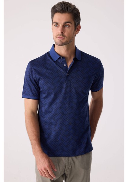 Erkek Lacivert Regular Fit Polo Yaka Merserize Tişört fiyatları