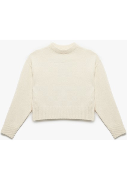 Yumuşak Dokulu Uzun Kollu Dik Yaka Basic Triko Kazak modelleri