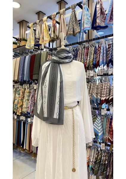 Çizgi Yuvarlak Şal