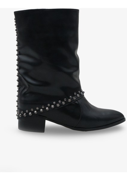 Kadın Sivri Burun Troklu Topuklu Günlük Bot Ginos Siyah fırsatları