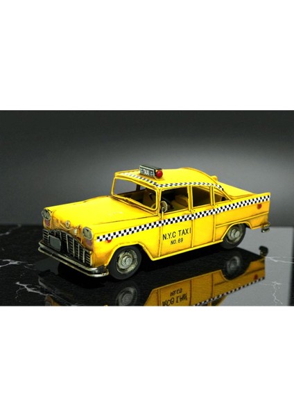 Dekoratif Metal Nostaljik Amerikan Taksi Özel Tasarım Vip