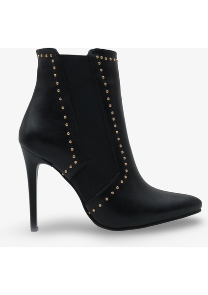 Kadın Çift Lastikli Sivri Burun Troplu Bot Melles Siyah fiyatları