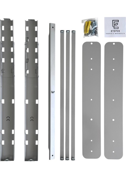 Metal&Kemersiz Çamaşır Kurutma Makinesi Üst-Üste Birleştirme Aparatı (Gri)