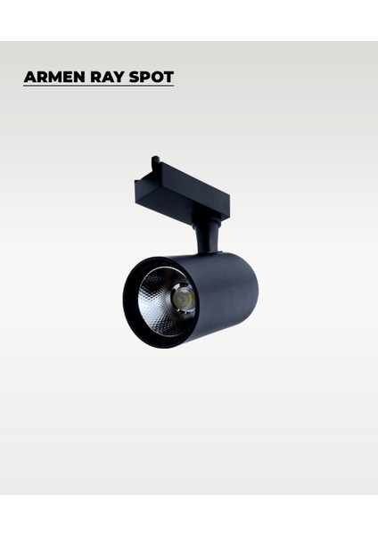Armen 2 Adet Siyah Kasa Günışığı Ray Spot Set ve 1 Metre Ray Set modelleri