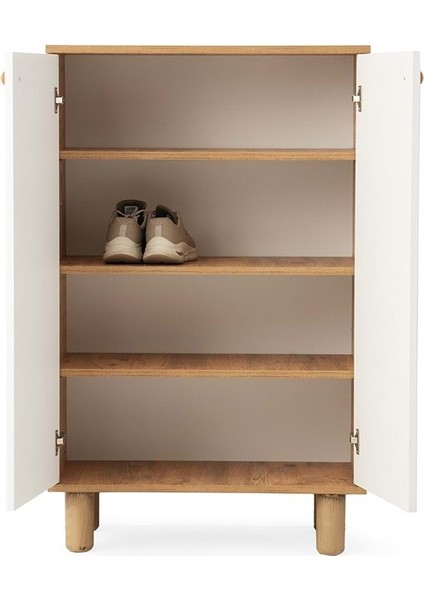 Mobilgen Beyaz - Ceviz Bohem Ayakkabılık fiyatları