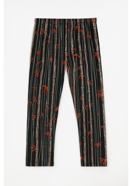 Kadın Yumuşak Kadife Dokulu Bambu Desenli Pijama Altı fiyatları