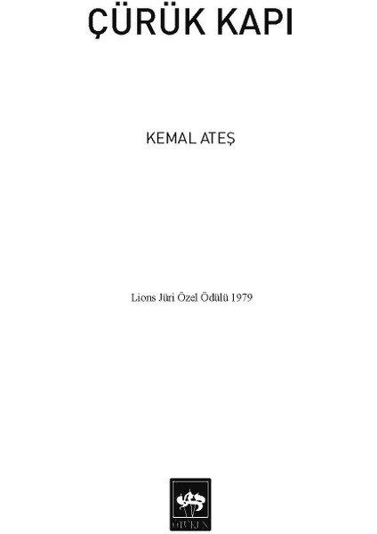 Çürük Kapı - Kemal Ateş - Ötüken Neşriyat fiyatları