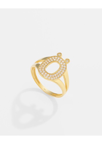 14 Ayar Altın Kişiye Özel Harfli Yüzük