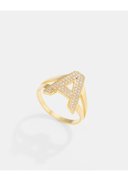 14 Ayar Altın Kişiye Özel Harfli Yüzük