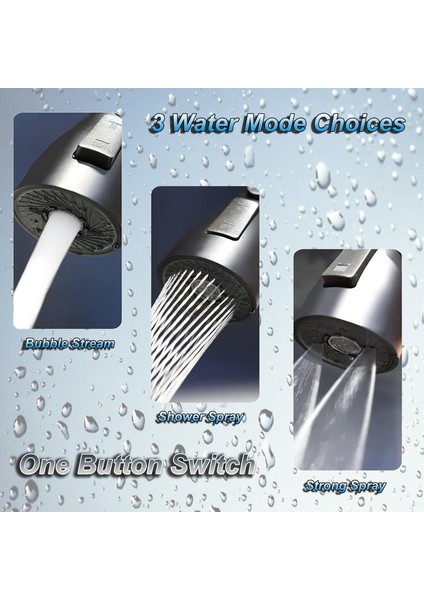 360 Derece Dönebilen 3 Fonksiyonlu Musluk Başlığı Musluk Ucu Lavabo Başlığı indirimleri