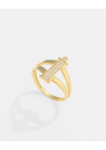 14 Ayar Altın Kişiye Özel Harfli Yüzük