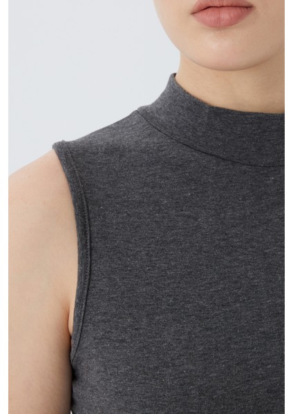 Balıkçı Yaka Sıfır Kol Kadın Body T-Shirt 2045 modelleri