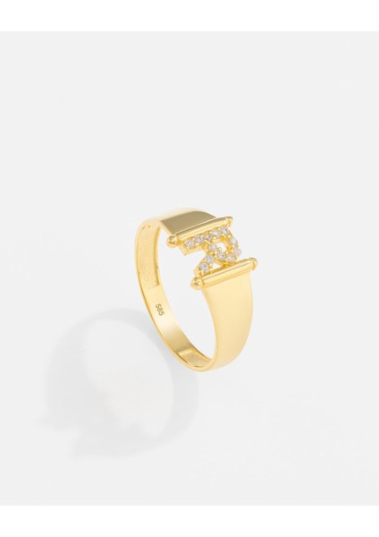 14 Ayar Altın Kişiye Özel Harf Yüzük