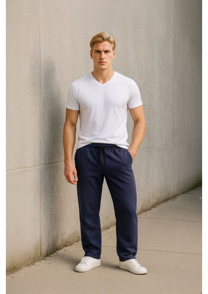 Erkek Düz Paça Içi Polarlı Eşofman Altı