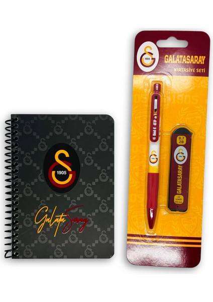 Galatasaray Lisanslı Kırtasiye Seti – Çıt Çıt Dosya, Telli Defter, Kurşun Kalem, Uçlu Kalem ve Uç, Silgi, Roket Silgi, Kalemtraş ve Islak Mendil – Gs Taraftar Öğrenci Okul Seti