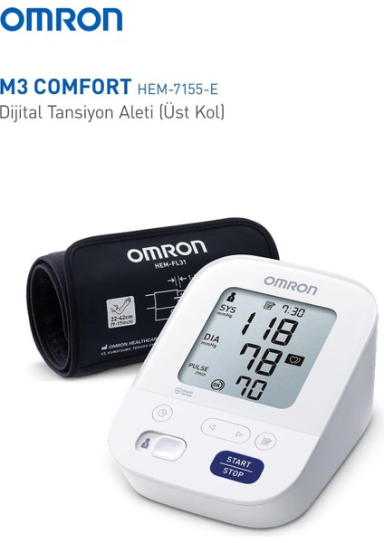 M3 Comfort HEM-7155-E Üst Koldan Ölçer Tansiyon Aleti fiyatları