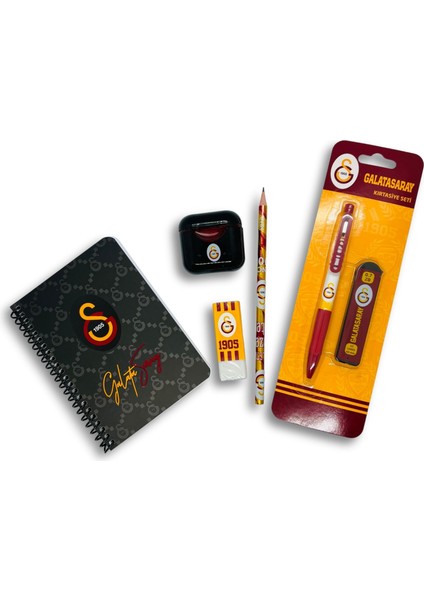 Galatasaray Lisanslı Kırtasiye Seti – Çıt Çıt Dosya, Telli Defter, Kurşun Kalem, Uçlu Kalem ve Uç, Silgi, Roket Silgi, Kalemtraş ve Islak Mendil – Gs Taraftar Öğrenci Okul Seti fiyatları