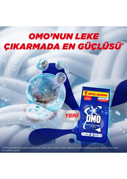 Active Oxygen Beyaz Çamaşırlar İçin Toz Deterjanı 9 KG
