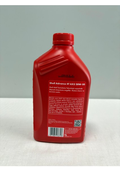 Advance 4t Ax3 20W50 1 L Motor Yağı (Üretim Tarihi 2025) modelleri