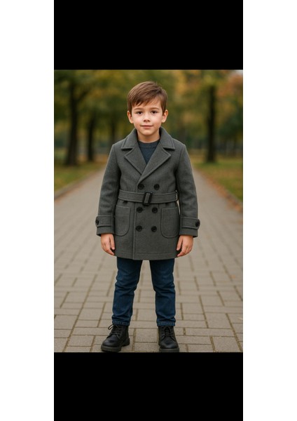 Erkek Çocuk Kaşe Kaban Kışlık Okul Kreş Ilkokul Anaokul