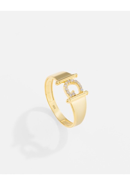 14 Ayar Altın Kişiye Özel Harf Yüzük