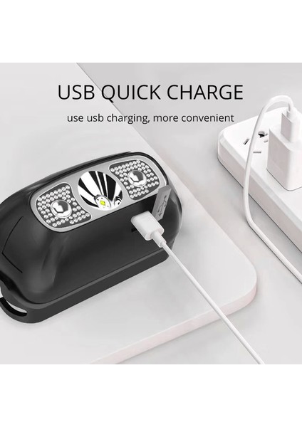 Baretta BRT61 Xpe Pearls LED Hareket Sensörlü Mini USB Şarjlı Kafa Feneri - Lisinya fırsatları