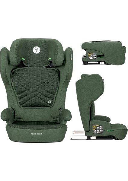 Rıgel Katlanır Isofix I-Size 3-12 Yaş (100-150 Cm) Oto Koltuğu - Green