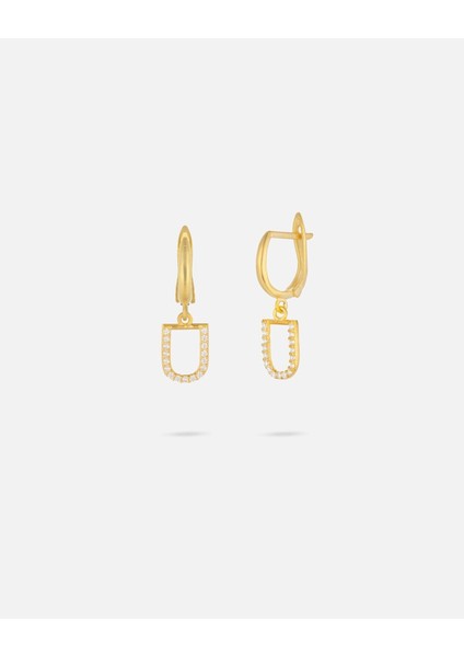 14 Ayar Altın Harfli Küpe