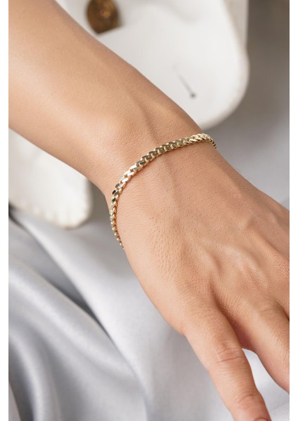 14 Ayar Altın Gurmet Zincir Bileklik 3.15 mm fiyatları