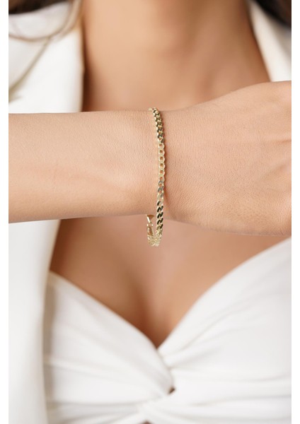 14 Ayar Altın Gurmet Zincir Bileklik 3.15 mm modelleri