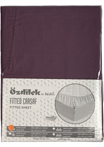 Çarşaf Fit. Yst. Rf Mürdüm Trendy 100 x 200 cm fırsatları