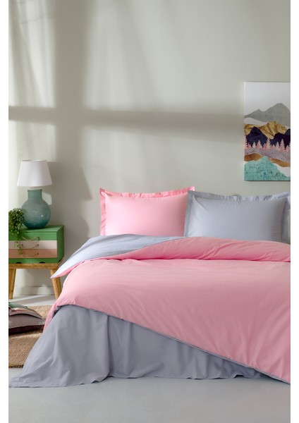 Colormix Pembe Çift Kişilik Ranforce Nevresim Takımı fiyatları