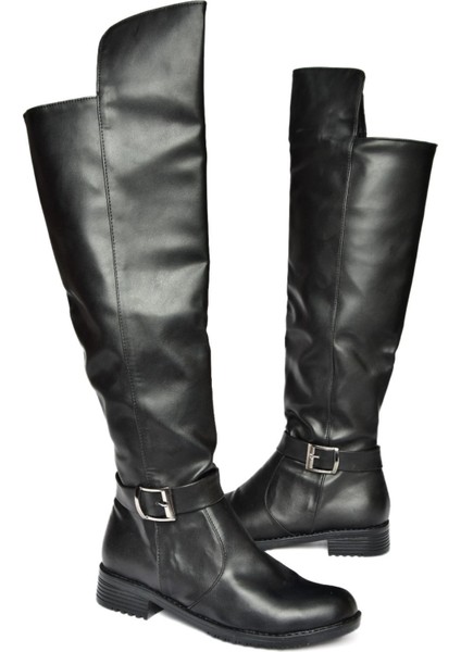 Siyah Kadın Deri Çizme – Şık ve Rahat Tasarım, Günlük ve Soğuk Havalarda Konforlu Kullanım