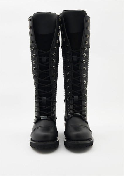 Kadın Deri Klasik Çizme – Su Geçirmez, Termal Astar ve Düşük Topuklu Rahat Kullanım