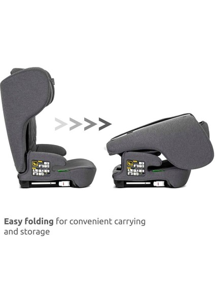 Rıgel Katlanır Isofix I-Size 3-12 Yaş (100-150 Cm) Oto Koltuğu - Grey fırsatları