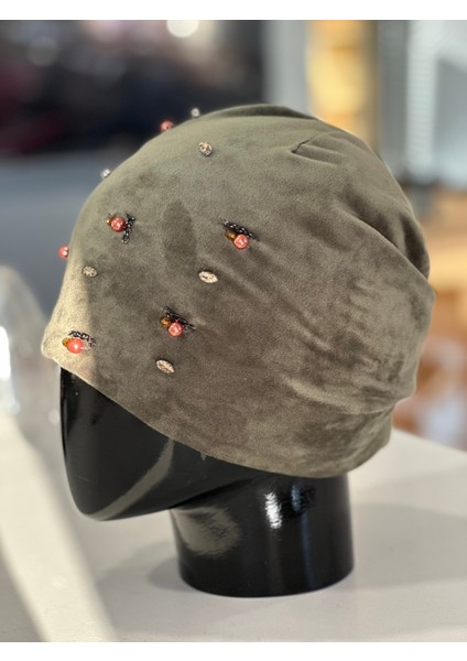 Kadın Tasarım Taş Detaylı Şapka fiyatları
