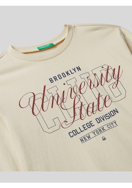 Erkek Çocuk Baskılı Sweatshirt 6-14 Yaş Krem modelleri