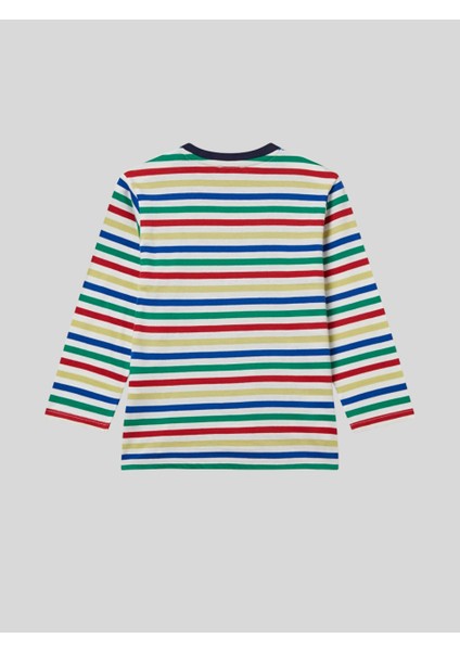 Erkek Çocuk Cizgili Sweatshirt 1-6 Yaş Beyaz fiyatları