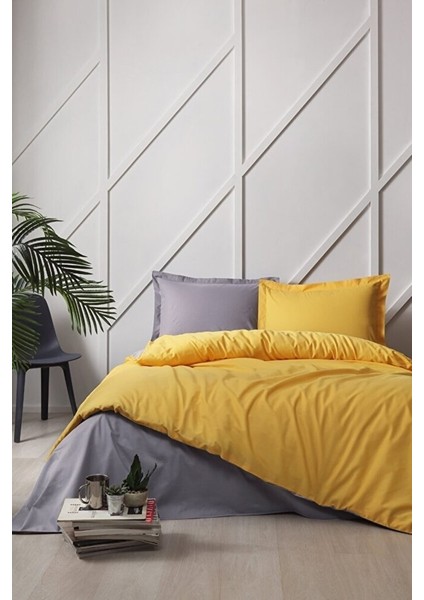 Colormix Çift Kişilik Nevresim Takımı Gold Antrasit
